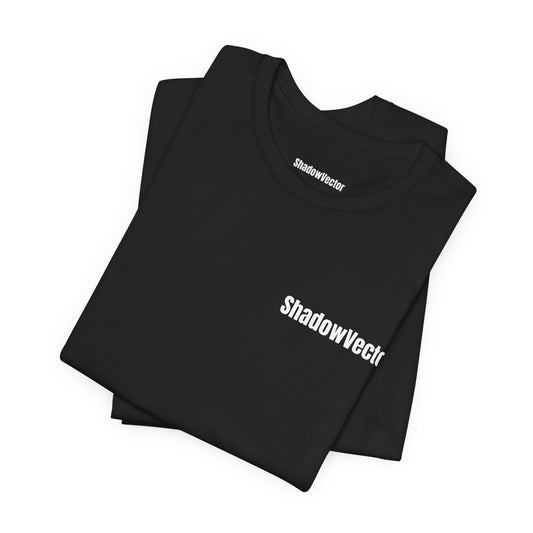ShadowVector: Geometric Wolf Tee Black