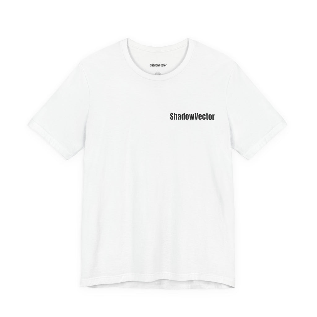 ShadowVector: Geometric Wolf Tee White