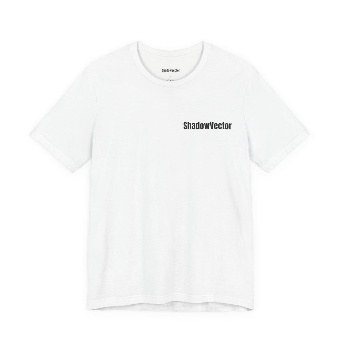 ShadowVector: Geometric Wolf Tee White