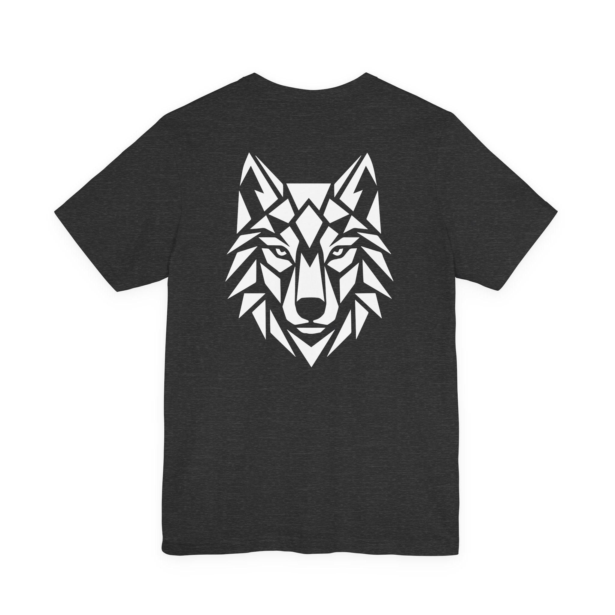 ShadowVector Geometric Wolf Dark Grey Heather Graphic T-Shirt
