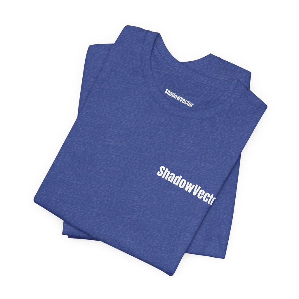 ShadowVector: Geometric Wolf Tee Heather True Royal