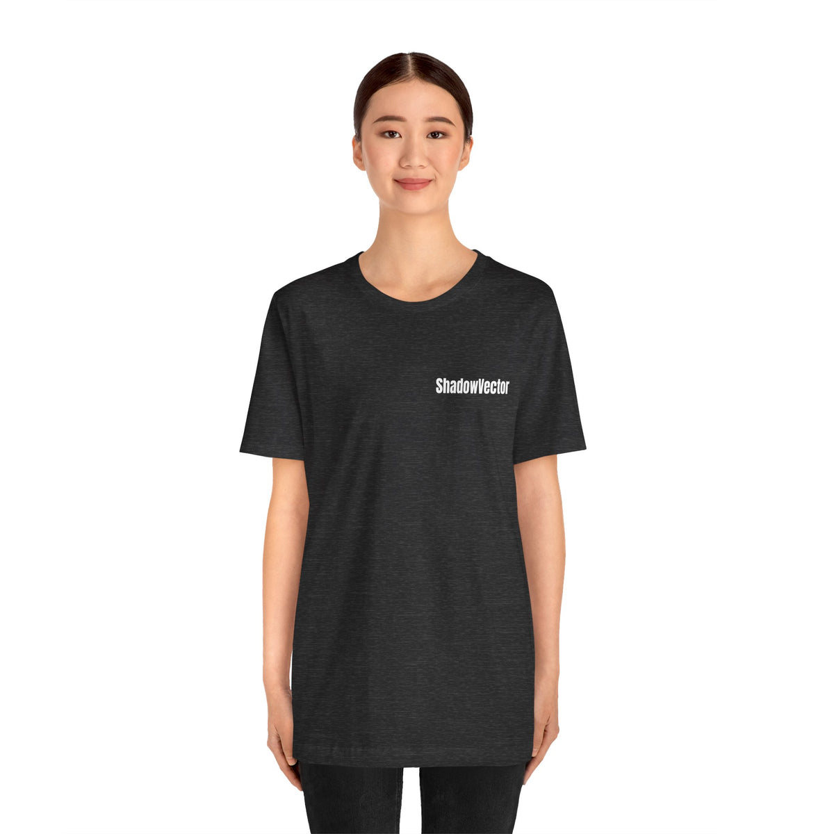 ShadowVector Geometric Wolf Dark Grey Heather Graphic T-Shirt