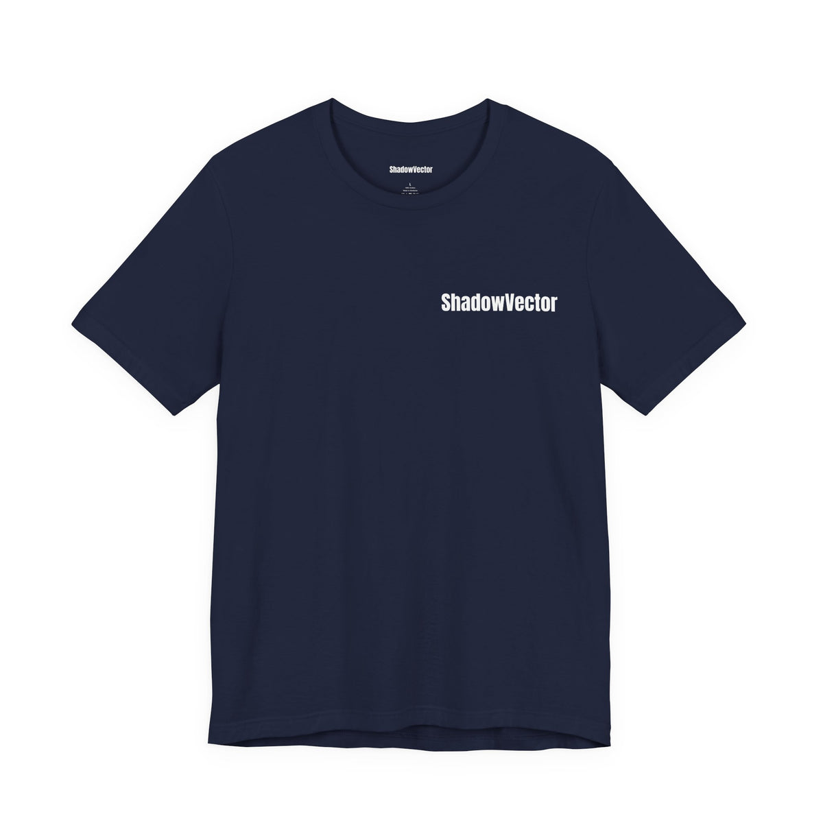 ShadowVector: Geometric Wolf Tee Navy