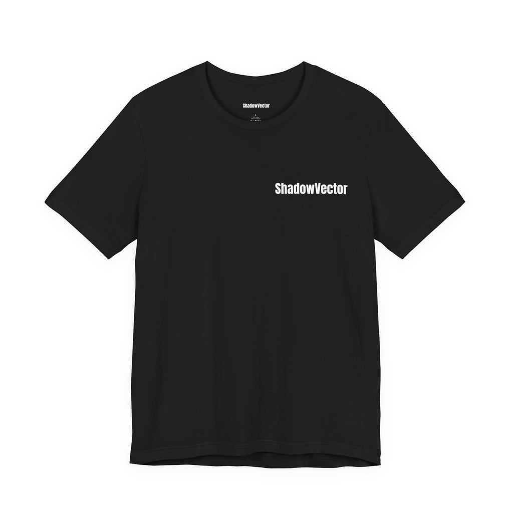 ShadowVector: Geometric Wolf Tee Black