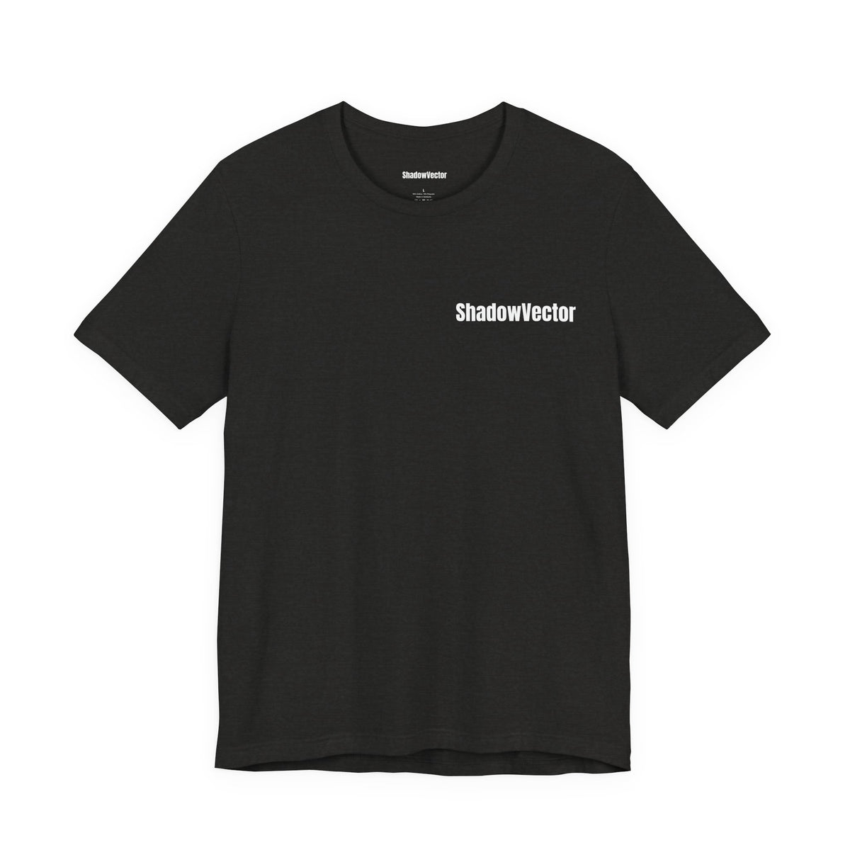ShadowVector: Geometric Wolf Tee Black Heather