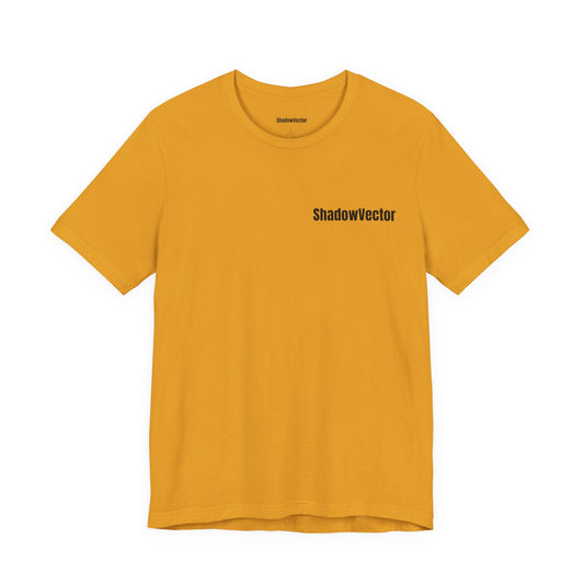ShadowVector Geometric Wolf Graphic Mustard T-Shirt