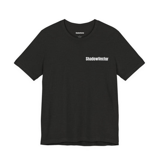 ShadowVector: Geometric Wolf Tee Black Heather