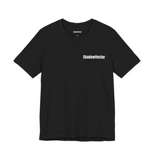 ShadowVector: Geometric Wolf Tee Black