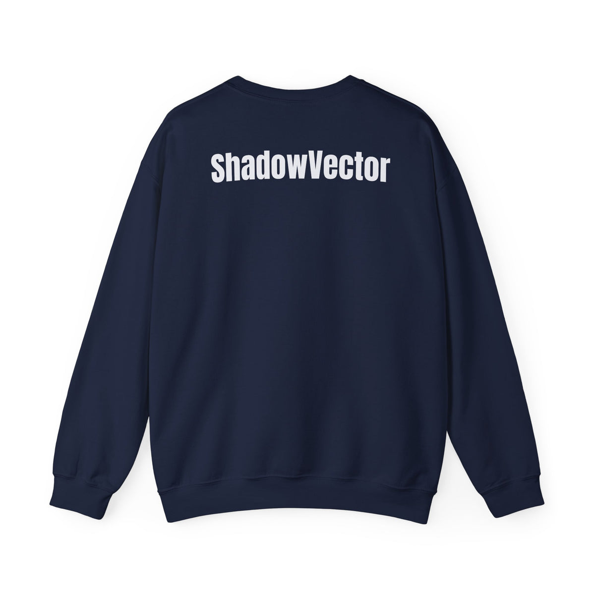 ShadowVector Geometric Wolf Navy Crewneck Sweatshirt