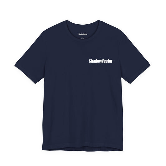 ShadowVector: Geometric Wolf Tee Navy
