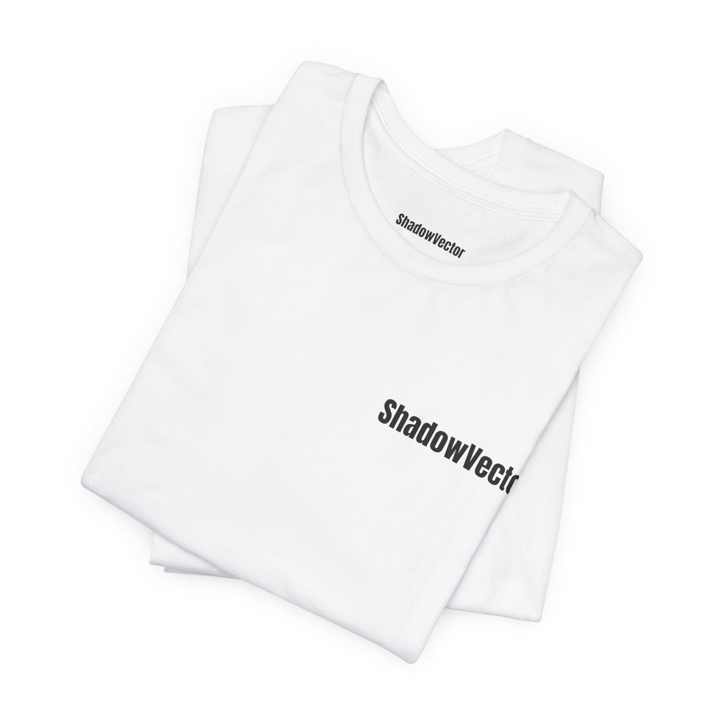 ShadowVector: Geometric Wolf Tee White