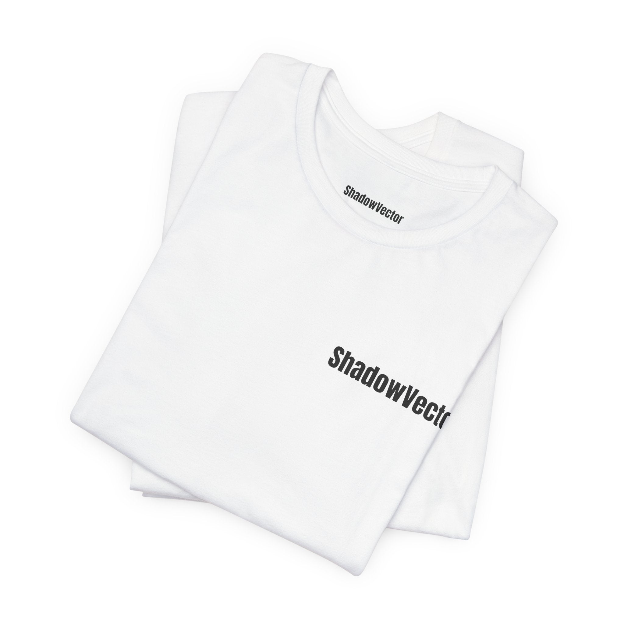 ShadowVector: Geometric Wolf Tee White