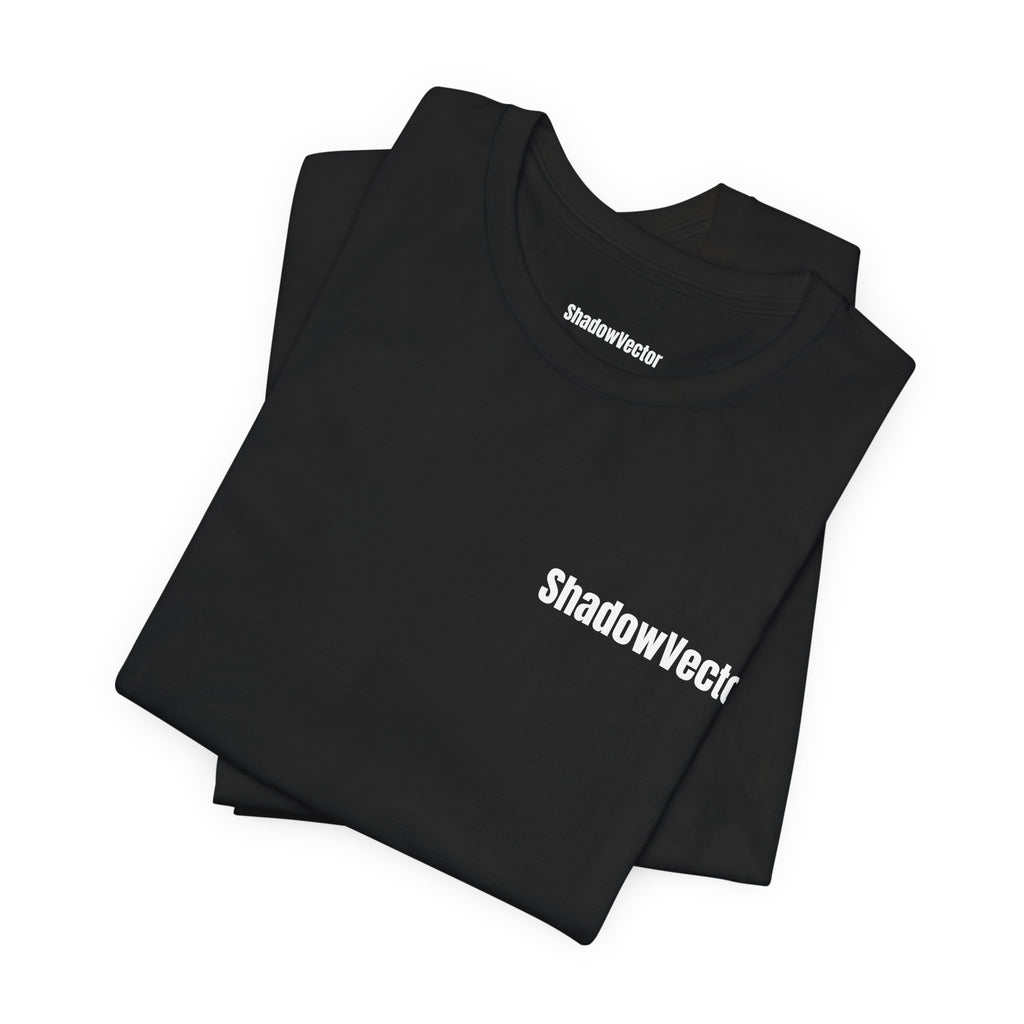 ShadowVector: Geometric Wolf Tee Black