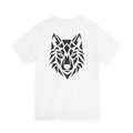 ShadowVector: Geometric Wolf Tee White