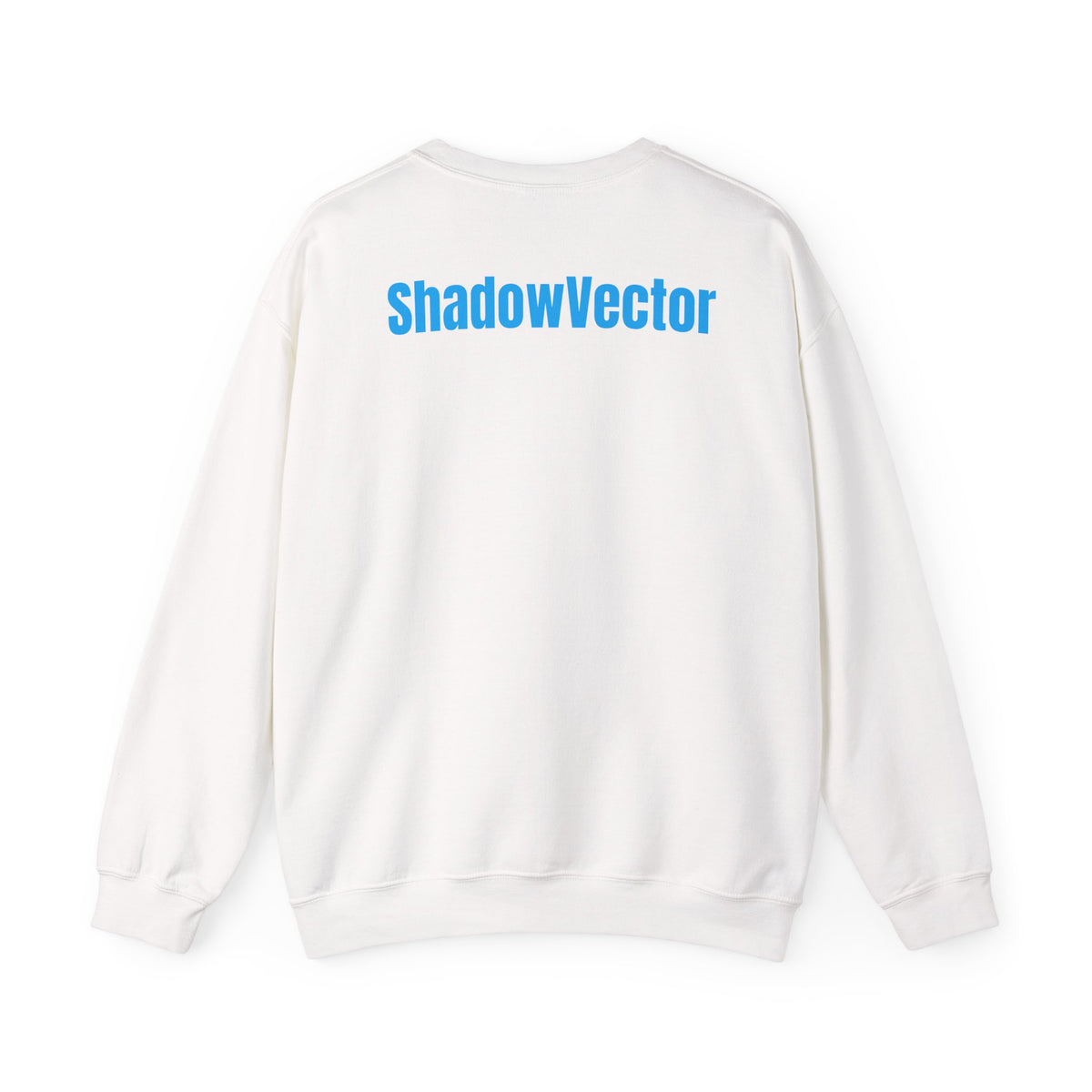 ShadowVector Geometric Wolf White Crewneck Sweatshirt