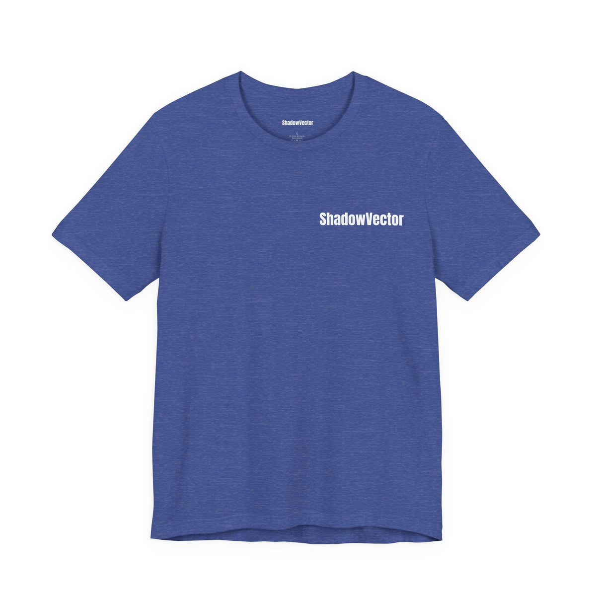 ShadowVector: Geometric Wolf Tee Heather True Royal