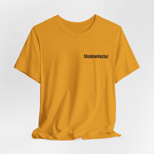 ShadowVector Geometric Wolf Graphic Mustard T-Shirt
